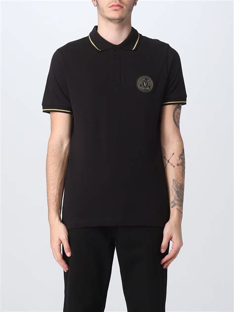 versace collection polo t shirt|Versace jeans couture polo shirt.